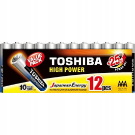 Toshiba Pack de 12 pilas AAA High Power LR03 1.5V alcalinas